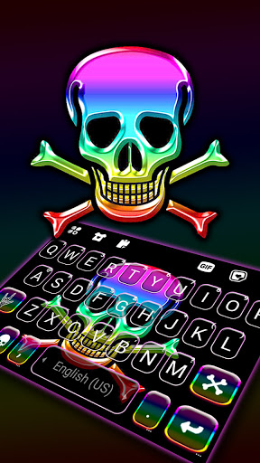 Rainbow Color Skull Keyboard B Screen 2