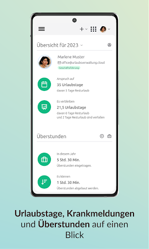 Android application Urlaubsverwaltung screenshort