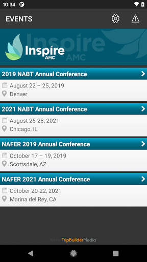 Inspire AMC Events Screen 2