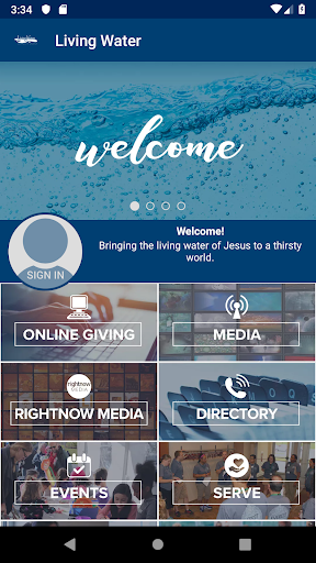 Android application Living Water Community Church screenshort