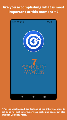 Android application 7WeeklyGoals screenshort