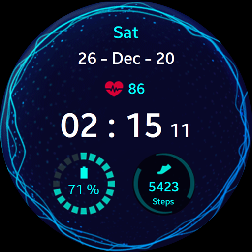 Android application Music Pulse Watch Face screenshort