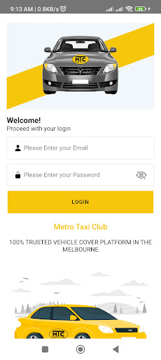 Android application Metro Taxi Club screenshort