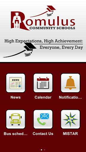 Android application Romulus Community Schools screenshort