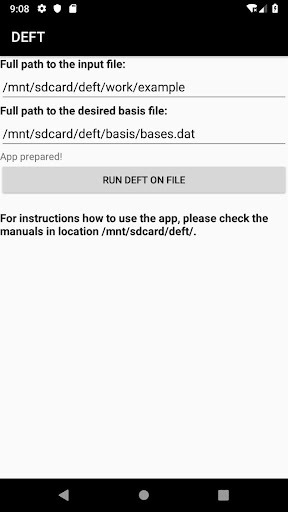 Android application DeFT screenshort