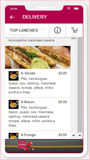 TopLanches Screen 2