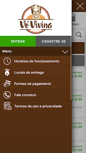 Android application Vó Vivina Café screenshort
