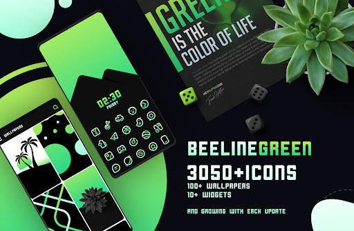 Screenshot of BeeLine Green Iconpack