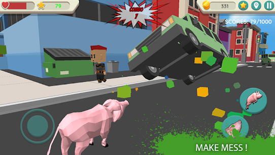 Crazy Pig Simulator MOD APK (UNLIMITED GOLD/UPGRADES) 6