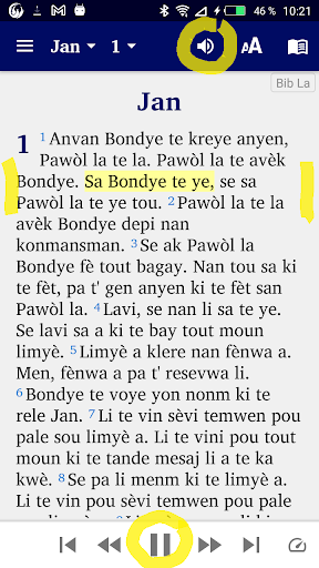 Android application Haitian Creole Français Engl screenshort