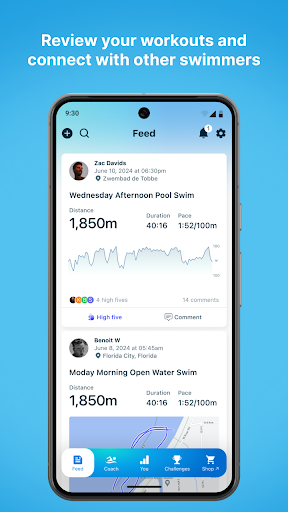 Swim.com: Workouts & Tracking Screen 2