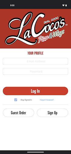 Screenshot of LaCoco’s Pizza