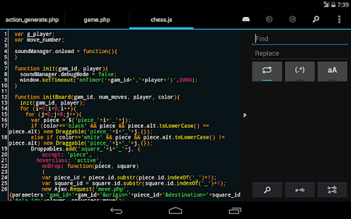DroidEdit (free code editor) Screenshot