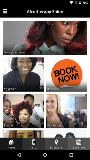 Android application Afrotherapy Salon screenshort