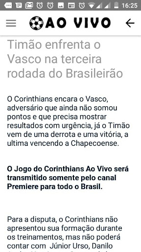 Futebol Ao Vivo Screen 3
