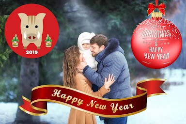 Christmas and Happy New Year 2019 stickers