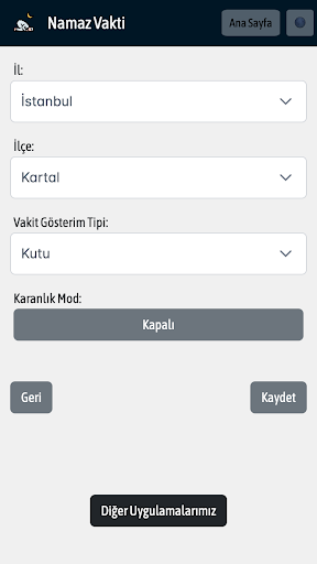 İnternetsiz Namaz Vakti