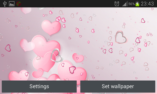 Pink Hearts Live Wallpaper