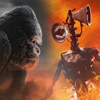 Kaiju Godzilla Monster vs Kong Apes City Attack 3D
