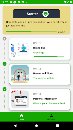Android application Laam Academy screenshort