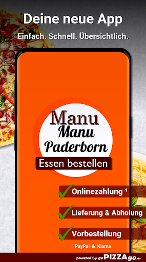 Android application Pizzeria Manu Paderborn screenshort