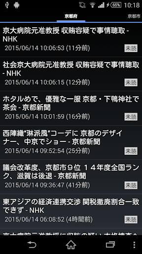 Android application 京都府のニュース screenshort