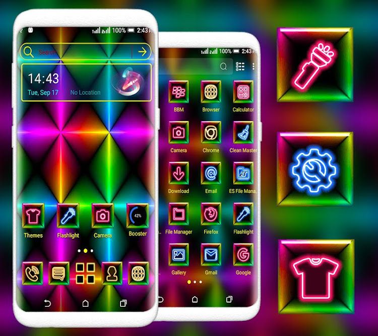Colorful Neon Launcher Theme - 2.9 - (Android)