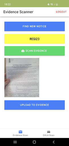ParkSmart Evidence Scanner Screen 2