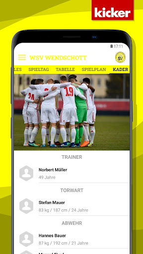 Android application WSV Wolfsburg-Wendschott screenshort
