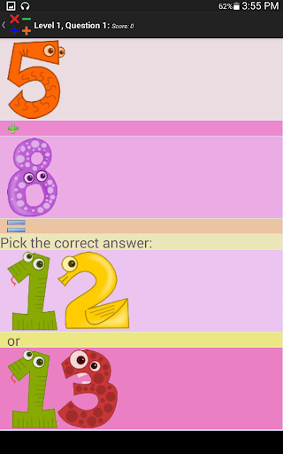 Android application Math Fun screenshort