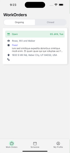 Android application MotionOps screenshort