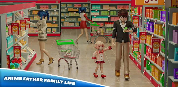 Anime Father Virtual Family