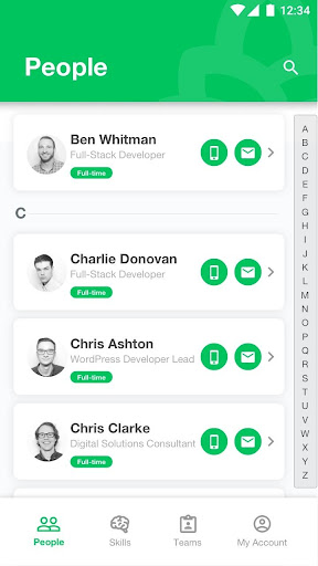 Android application Fresh Teams screenshort