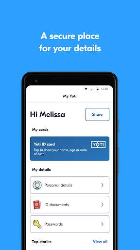Screenshot of Yoti - your digital identity