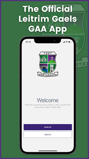 Android application Leitrim Gaels GAA screenshort