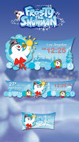 screenshot of Snowman Theme GO Weather EX