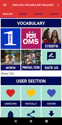Android application English for Competitive Exams screenshort