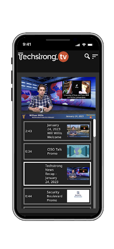 Android application Techstrong.tv screenshort