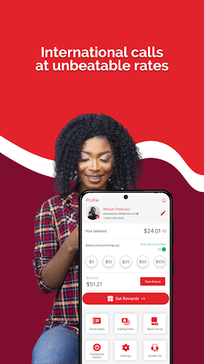Android application Slickcall: Global Call & TopUp screenshort