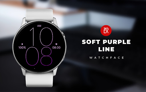 Android application Soft Purple Line Watch Face screenshort