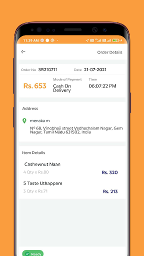 Ramannas Delivery Screen 3