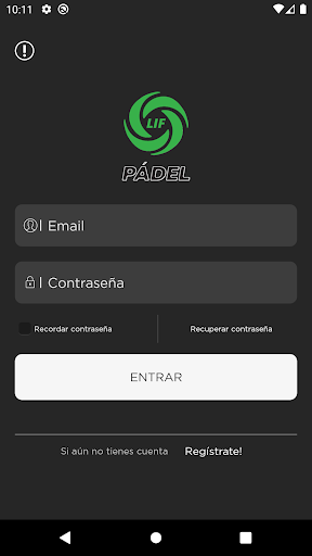 Android application Lif Padel screenshort