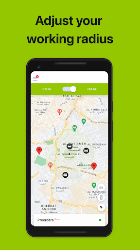 Android application Food0 Rider screenshort