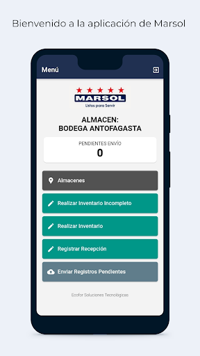 Android application Marsol - Control Inventario screenshort