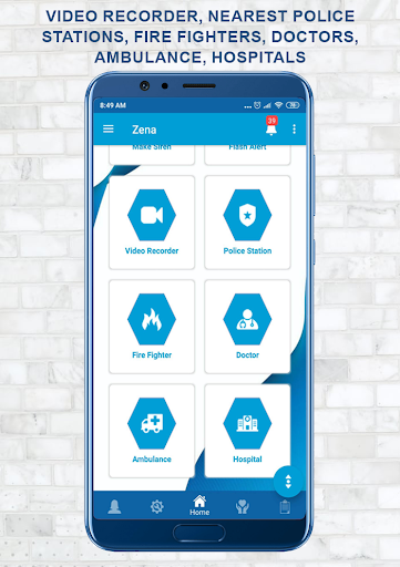 Zena SOS Emergency Alert App Screen 2