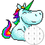 Cover Image of ดาวน์โหลด Unicorn Art Pixel - ระบายสีตามตัวเลข 1.1.5 APK