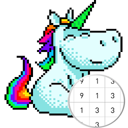 「Unicorn Art Pixel - Color By N」圖示圖片