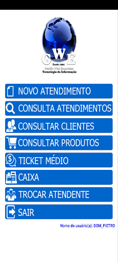 Android application Comanda Eletrônica Gestão WEB screenshort