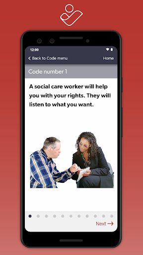 Easy Read Social Care Code Screen 3