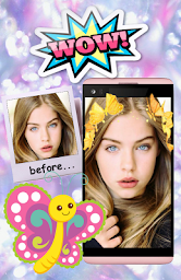 Butterfly Crown Photo Editor Filters Stickers